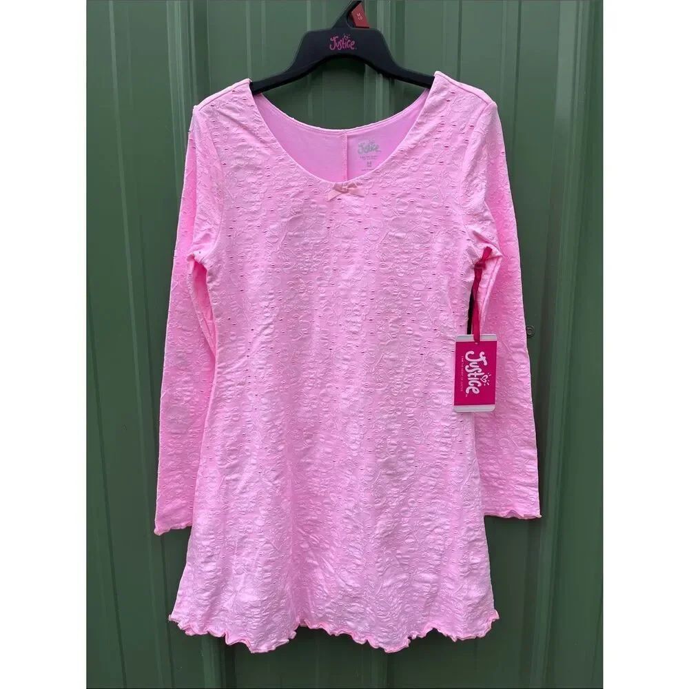 Justice Girl's Skater Pink Dress Size M